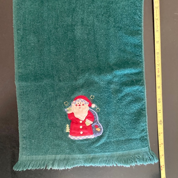 3 Pc. Embroidered Santa Bath Towel Set. - Picture 7 of 12